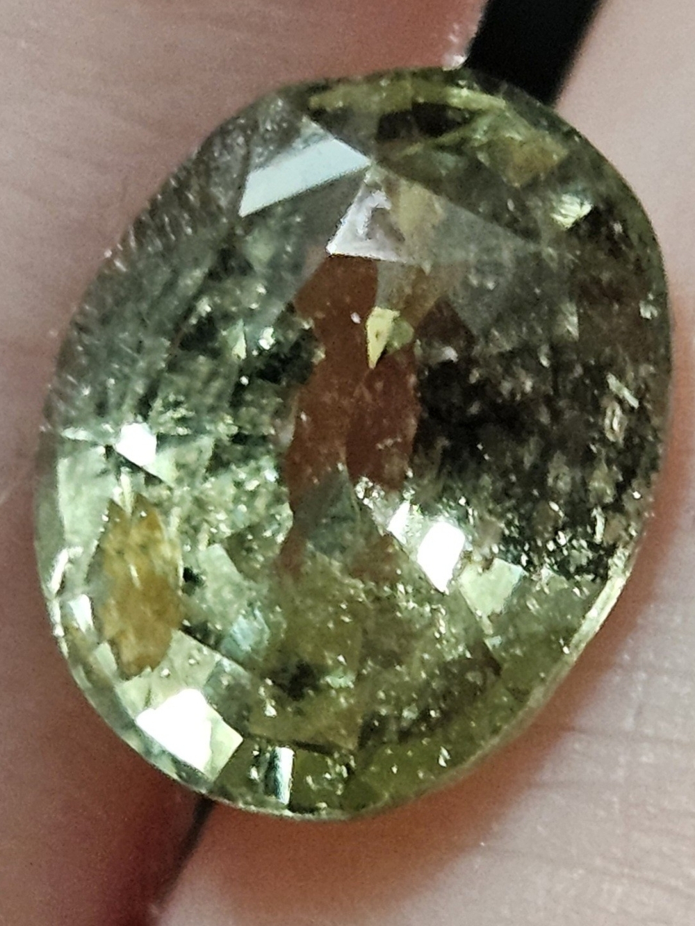 RARE Yellowish Green Certified Natural 3.04ct Sapphire